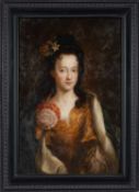 AFTER ALEXIS SIMON BELLE, oil on canvas – portrait of Princess Louisa Maria Teresa Stuart,