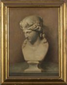 ITALIAN SCHOOL oil on canvas – still life of a classical bust of Dionysus, 66 x 39cms Provenance: