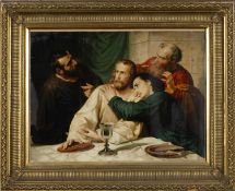 AFTER ADOLF SCHMITZ, colour print on canvas – Last Supper, 74 x 99cms Provenance: The Cornelia