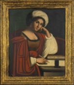 AFTER GIOVANNI FRANCESCO BARBIERI, CALLED GUERCINO, oil on canvas – portrait of Sibilla Persica,