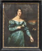 VICTORIAN SCHOOL oil on canvas, three-quarter portrait of a lady, 126 x 100cms Provenance: The