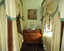 LOUIS PHILIPPE WALNUT COMMODE, cushion drawer above three graduated drawers, bun feet, 91 (h) x