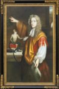 G. THOMPSON oil on canvas - reproduction portrait of John Wilmot, 2nd Earl of Rochester by Jacob