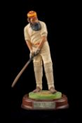 THE CRICKET CLUB HOUSE: ENDURANCE LTD PAINTED RESIN FIGURE of W. G. Grace, on titled wood base, 22.