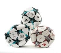 THE FOOTBALL CLUB HOUSE: THREE SIGNED UEFA CHAMPIONS LEAGUE BALLS, Adidas De Gea Manchester United