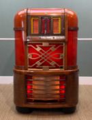 THE MUSIC CLUB HOUSE: ROCK-OLA JUKEBOX, model series D1401/1402, 'Master Walnut Luxury Lightup'