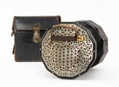 THE MUSIC CLUB HOUSE: LACHENAL & CO. 'THE EDEOPHONE' 62 BUTTON DUET CONCERTINA, metal ends, in