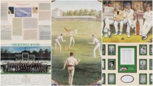THE CRICKET CLUB HOUSE: COLLECTION OF CRICKETING PRINTS & EPHEMERA, including 'My Greatest England