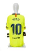 THE FOOTBALL CLUB HOUSE: SIGNED LIONEL MESSI BARCELONA SHIRT, Nike Dri-FIT shirt for La Liga, size