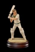 THE CRICKET CLUB HOUSE: PAINTED RESIN FIGURE OF AN AUSTRALIAN BATSMAN, modelled by Steve Finney,