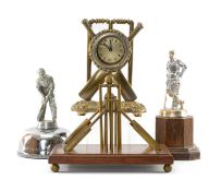 THE CRICKET CLUB HOUSE: ASSORTED NOVELTY ORNAMENTS, comprising letter rack formed by stumps and