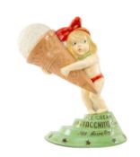 THE ADVERTISING CLUB HOUSE: VINTAGE FACCHINO SHOP DISPLAY, of a girl holding a large ice cream cone,