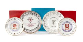 THE CRICKET CLUB HOUSE: COLLECTION OF BONE CHINA PLATES, commemorating 'Essex County Cricket Club