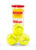 THE TENNIS CLUB HOUSE: SERENA WILLIAMS SIGNED WILSON TENNIS BALLS, in Wilson tube, un-played (3)