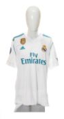 THE FOOTBALL CLUB HOUSE: SIGNED TONI KROOS REAL MADRID SHIRT, from 2017 season, Adidas Climacool