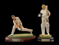 THE CRICKET CLUB HOUSE: ENDURANCE LTD PAINTED RESIN FIGURES, depicting English cricketers Denis