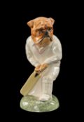 THE CRICKET CLUB HOUSE: KEVIN FRANCIS LTD EDITION (105/350) BULLDOG CRICKETER, 23cms (h) Provenance: