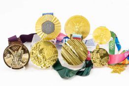 THE OLYMPICS CLUB HOUSE: SEVEN REPLICA MEDALS comprising 2018 PyeongChang alpine skiing women's
