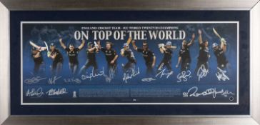 THE CRICKET CLUB HOUSE: I.C.C. WORLD 2020 SIGNED PRINT, limited edition (54/100), with COA attached,