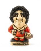 THE RUGBY UNION CLUB HOUSE: GROGG JOHN HUGHES CARICATURE 'TAIR CORON AR SLAM', 19cms (h),