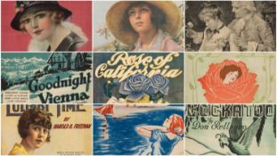 THE MUSIC CLUB HOUSE: VINTAGE FRAMED SHEET MUSIC BOOKLET COVERS, to include 'The Green Cockatoo', '