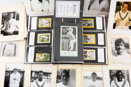 THE CRICKET CLUB HOUSE: GOOD COLLECTION OF CRICKETING AUTOGRAPHS, including Nasser Hussain, David
