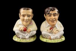 THE CRICKET CLUB HOUSE: ARUNDEL EDITIONS LTD YORKSHIRE CRICKETERS COLLECTION CHARACTER JUGS, no.
