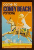 THE ADVERTISING CLUB HOUSE: PORTHCAWL TOURISM POSTER, 'Come to Coney Beach, Porthcawl - Britain's