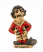 THE RUGBY UNION CLUB HOUSE: GROGG CARICATURE OF DROP KICK DAVIES, with no. 9 to rear of shirt,