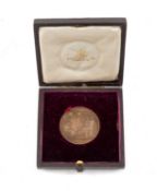 THE EXPLORER CLUB HOUSE: David Livingstone Centenary copper medallion, 1913, by Allan Wyon, obv: