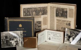 LORD MAYORAL CLUBHOUSE: ALDERMAN C.F. SANDERS J.P CITY OF CARDIFF VISITORS' BOOK (1932-33), gilt