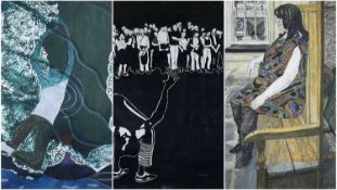 ‡ PHILIP MUIRDEN (1932-2023) mixed media - three painting of different subjects