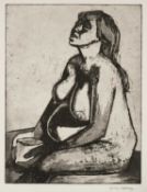 ‡ GEORGE CHAPMAN (1908-1993) etching - Pregnant Woman II (Kate), fully signed in pencil, c. 1954