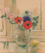 GORDON STUART (Canadian / Welsh, 1924 - 2015) mixed media - still life of flowers in jug, signed
