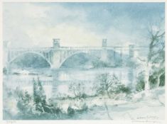‡ WILLIAM SELWYN (b.1933) three limited edition prints - including view of the Menai Bridge