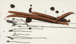 PRUDENCE WALTERS (b.1949) mixed media - abstract, signed, 38.5 x 66cms