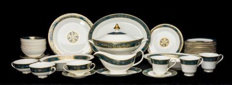 ROYAL DOULTON 'CARLYLE' BONE CHINA PART DINNER SERVICE, including 16 tea cups, 15 saucers