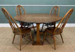 ERCOL DINING SUITE comprising, Windsor Gate-Leg table