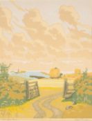 JOHN HALL THORPE (Australian, 1874-1947) woodcut - The Open Gate, signed and titled in pencil