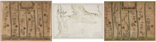 WILLIAM MORRIS (1758-1808) sea chart - plan of harbours, bars and bays of Liverpool and Chester
