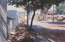 ‡ MAVIS BLACKBURN RCA (English 1923-2005) oil on canvas - entitled verso 'The Mississippi
