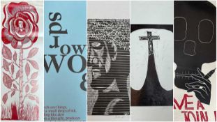 ‡ PAUL PETER PIECH (American, lived/worked Wales 1920-1996) a selection of five woodcut prints