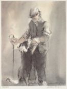 ‡ WILLIAM SELWYN (b.1933) limited edition (89/300) print - farmer with his sheepdog, fully signed