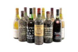 GROUP OF VINTAGE WINE & PORT comprising 1952 Porto Colheita, 1983 Taylor's LBV Port, 1986 Niepoort