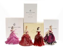 BOXED ROYAL DOULTON 'PRETTY LADIES' BONE CHINA FIGURINES including, Jennifer HN4912, Happy