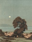 SYLVAN G. BOXSIUS A.R.C.A (1878-1941) woodcut - Evening Afterglow, signed in the print, 34 x 27cms