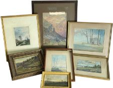 MANNER OF JEAN-BAPTISTE-CAMILLE COROT, watercolours with gouache