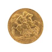 EDWARD VII GOLD SOVEREIGN, 1908, 8.0gms
