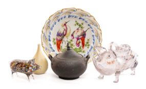 ASSORTED CERAMICS & GLASSWARE including, Gustavsberg 'Yellow Raindrop' bud vase by Sven Wejsfelt