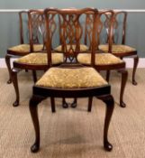 SIX REPRODUCTION GEORGE III STYLE MAHOGANY DINING CHAIRS (6)
